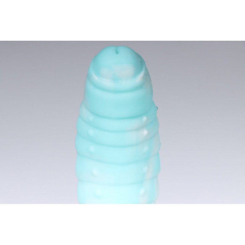 OgazR Sea Serpent - barázdált dildó - 17 cm (kék-fehér) 85641 termék bemutató kép