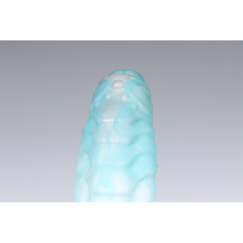 OgazR Sea Serpent - barázdált dildó - 17 cm (kék-fehér) 85642 termék bemutató kép