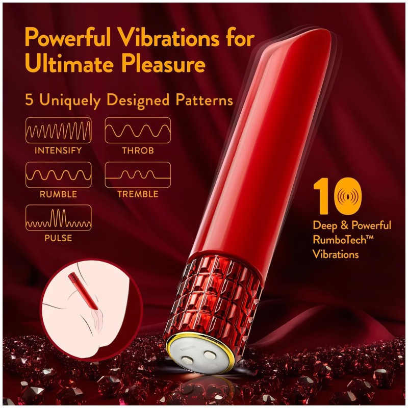 Oh My Gem - akkus rúzs vibrátor (piros) 123516 termék bemutató kép
