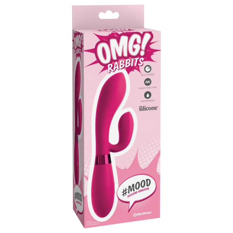 OMG! Rabbits - csiklókaros vibrátor (pink) 102940 termék bemutató kép