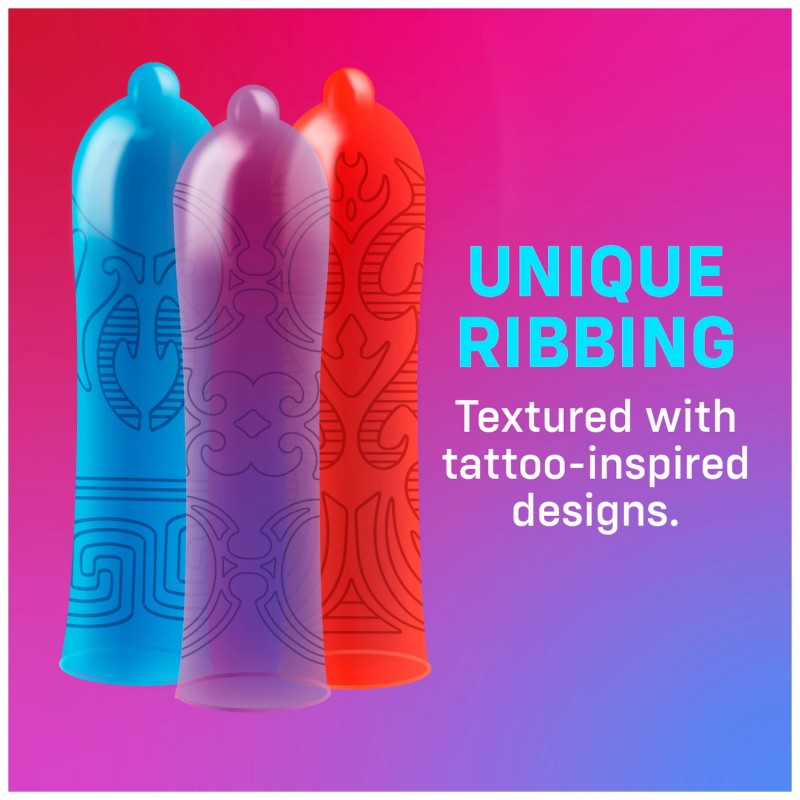 ONE Tattoo Touch - tetkó mintás óvszer (12 db) 134776 termék bemutató kép