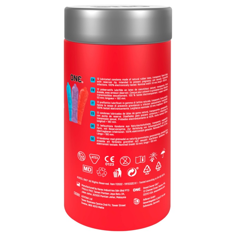 ONE Tattoo Touch - tetkó mintás óvszer (12 db) 124433 termék bemutató kép