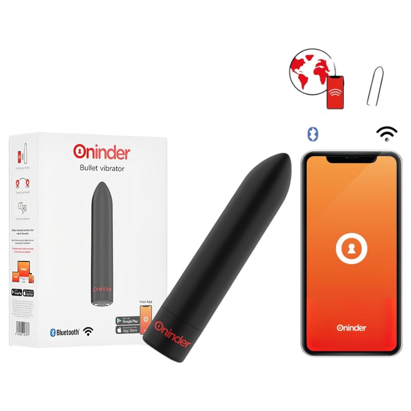Oninder - App-vezérelt vibrátor (fekete) 138875 termék bemutató kép