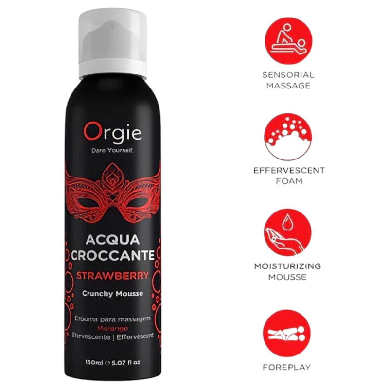 Orgie Acqua Croccante - masszázshab - eper (150 ml) 140317 termék bemutató kép