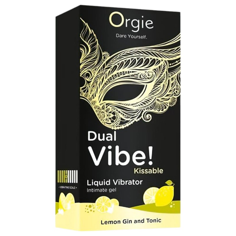 Orgie Dual Vibe - folyékony vibrátor pároknak Gin Tonic ízben (15 ml) 163628 termék bemutató kép