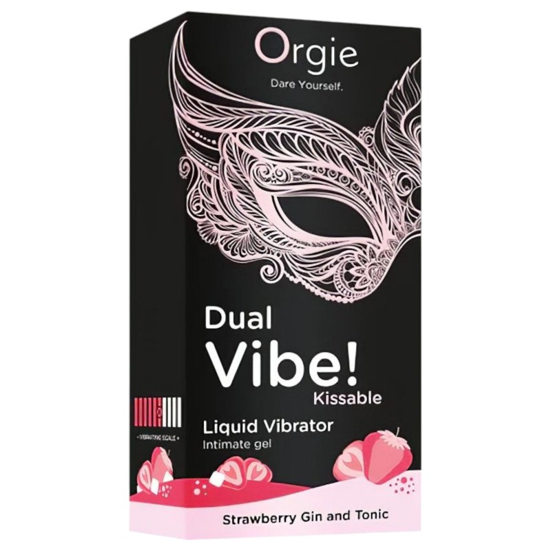 Orgie Dual Vibe - unisex folyékony vibrátor - Eper - Gin Tonic (15 ml) 134886 termék bemutató kép