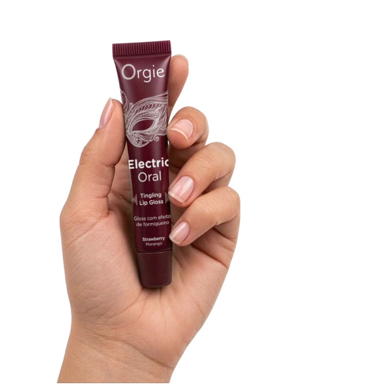Orgie Electric Oral - bizsergető ajakfény orális szexhez, eper (10 ml) 166657 termék bemutató kép