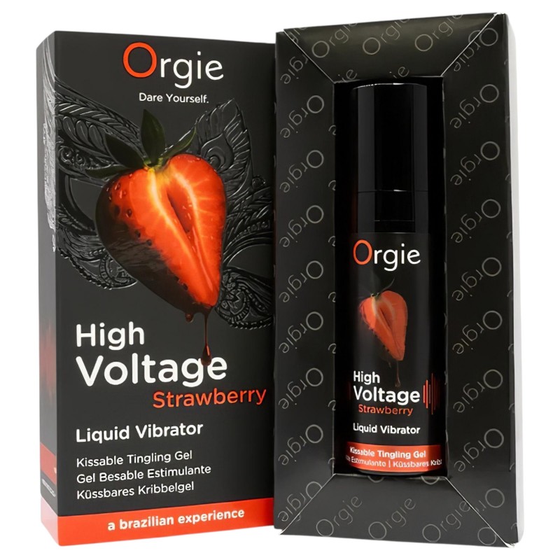 Orgie High Voltage - folyékony vibrátor - eper (15 ml) 134544 termék bemutató kép