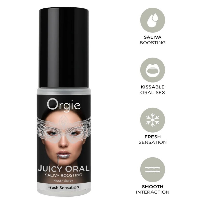 Orgie Juicy Oral - csók- és orál élményfokozó spray (15ml) 128723 termék bemutató kép