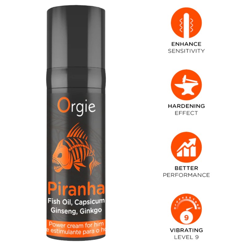 Orgie Piranha - stimuláló krém férfiaknak (15ml) 128331 termék bemutató kép