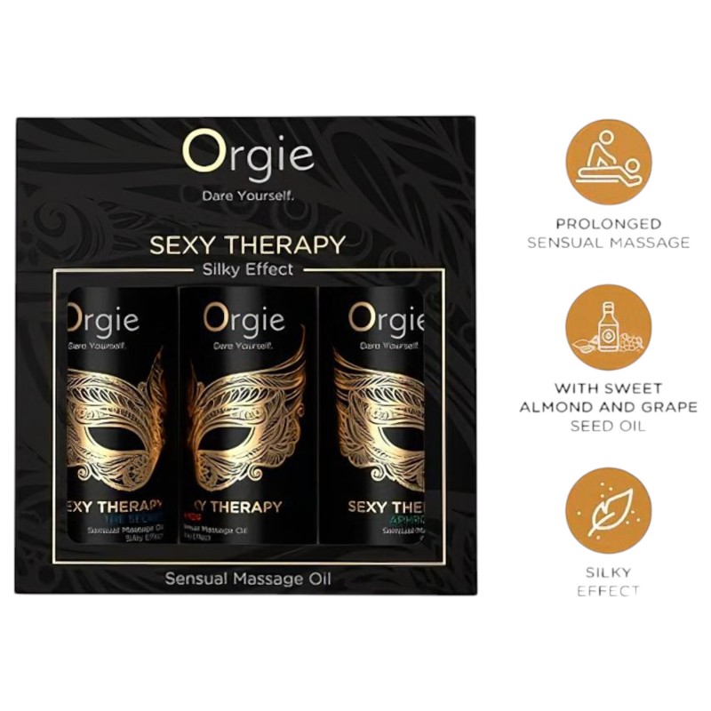Orgie Sexy Therapy - érzéki masszázsolaj szett (3x30ml) 118508 termék bemutató kép