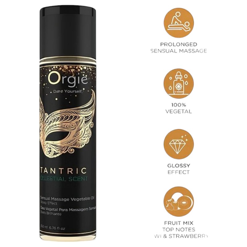 Orgie Tantric Celestial - érzéki masszázsolaj (200ml) 118424 termék bemutató kép