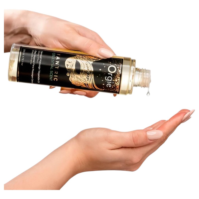 Orgie Tantric Celestial - érzéki masszázsolaj (200ml) 118425 termék bemutató kép