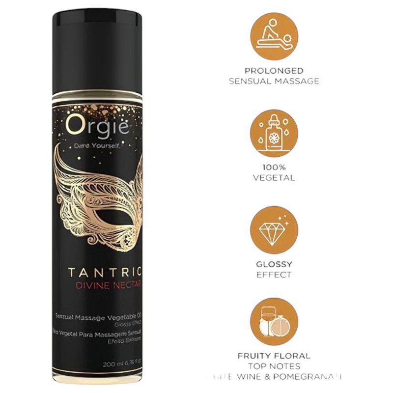 Orgie Tantric Nectar - érzéki masszázsolaj (200 ml) 133958 termék bemutató kép