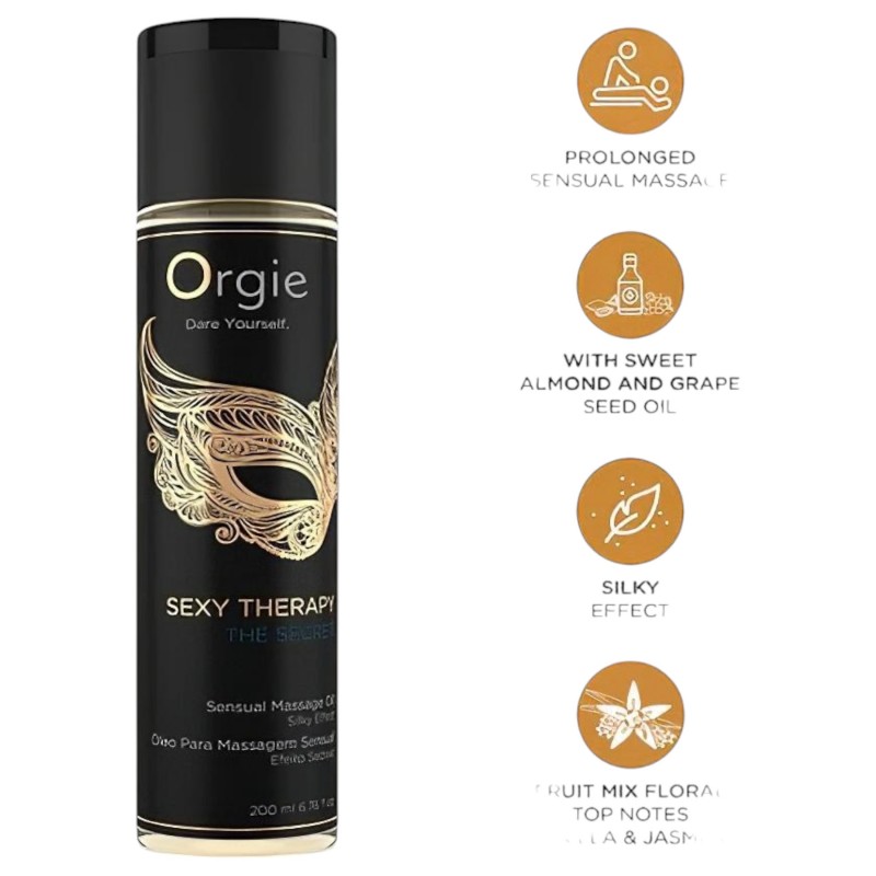 Orgie The Secret - érzéki masszázsolaj (200ml) 118436 termék bemutató kép