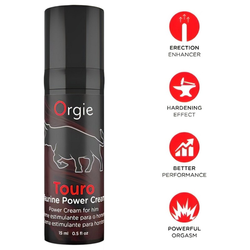 Orgie Touro Power - erekció fokozó krém férfiaknak (15 ml) 163615 termék bemutató kép