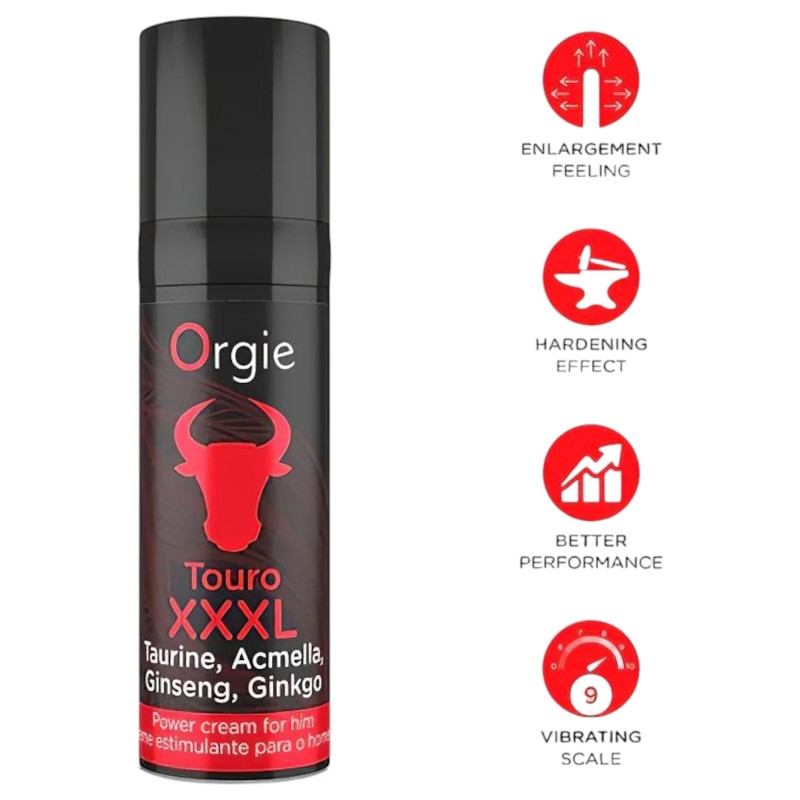 Orgie Touro XXXL - erekció fokozó krém férfiaknak (15 ml) 163618 termék bemutató kép