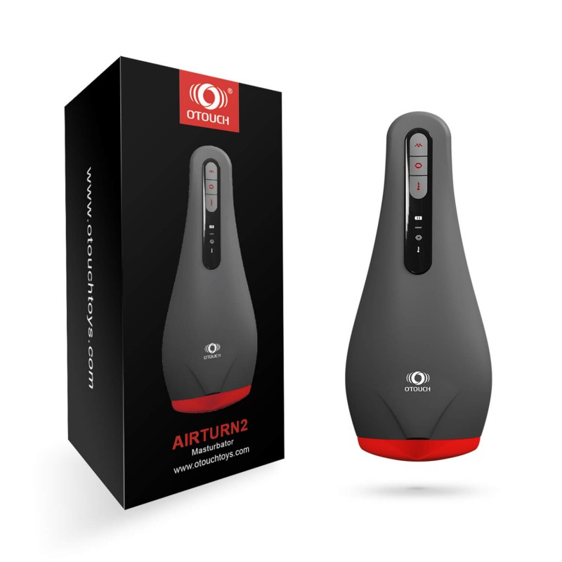 OTOUCH Airturn 2 - akkus szívó maszturbátor (fekete) 87884 termék bemutató kép