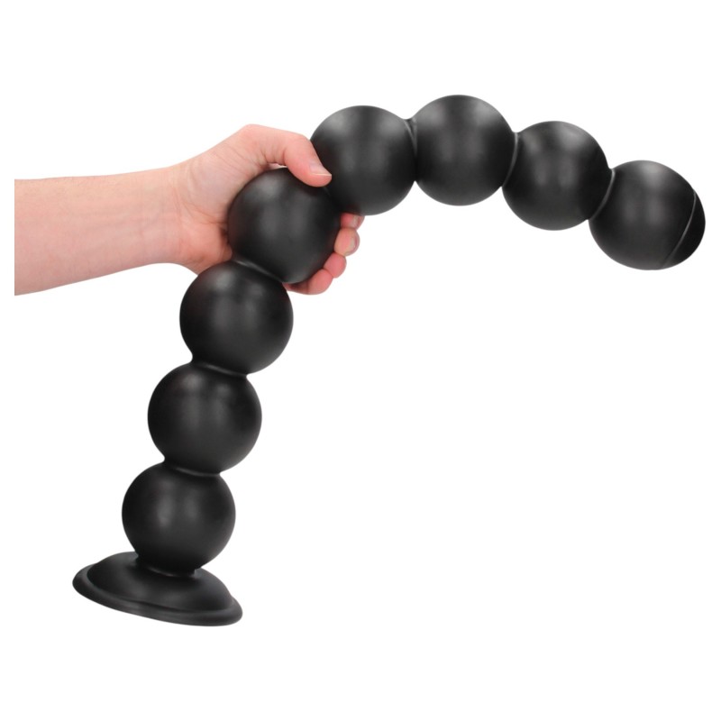 Ouch! Balls of Lust - óriás anál gyöngysor (fekete) - 55 cm 149646 termék bemutató kép