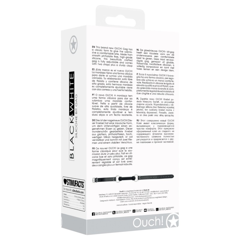 Ouch! - csont alakú szájpecek (fekete) 126643 termék bemutató kép