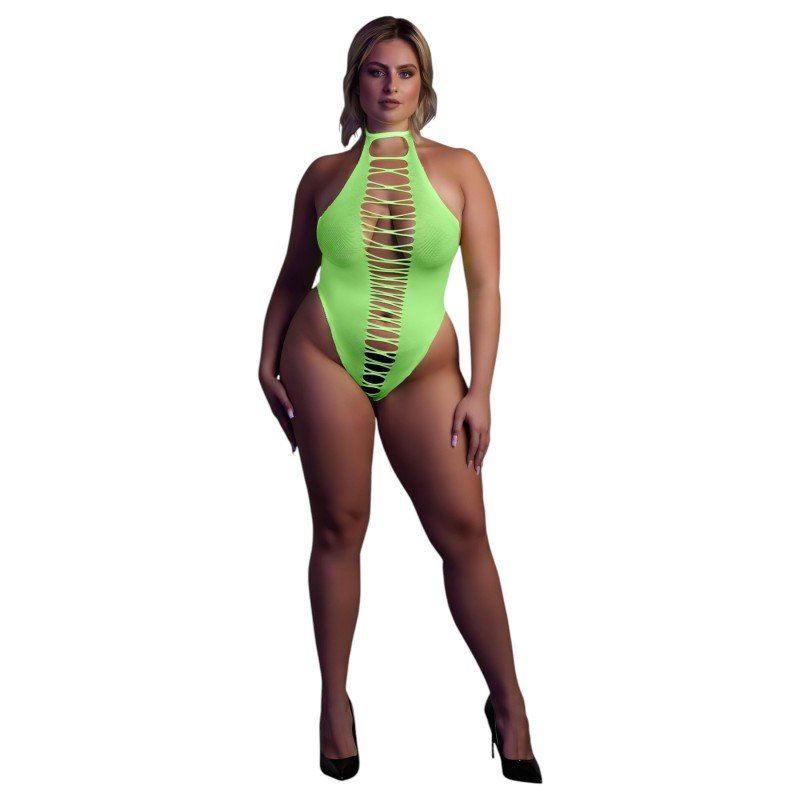 Ouch! - foszforeszkáló nyitott body (zöld) 160643 termék bemutató kép