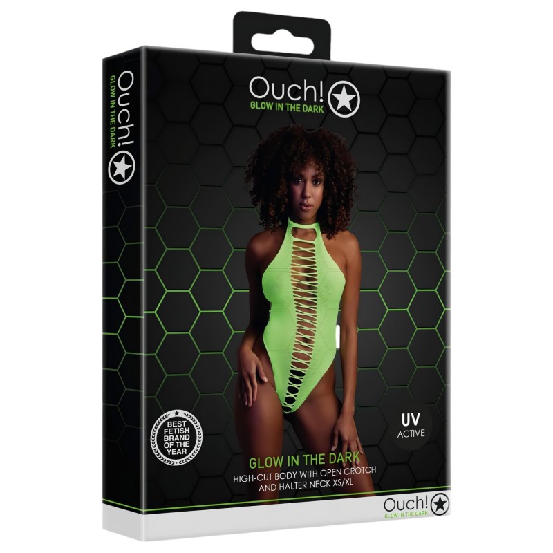 Ouch! - foszforeszkáló nyitott body (zöld) 160645 termék bemutató kép