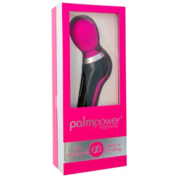 PalmPower Extreme Wand - akkus masszírozó vibrátor (pink-fekete)