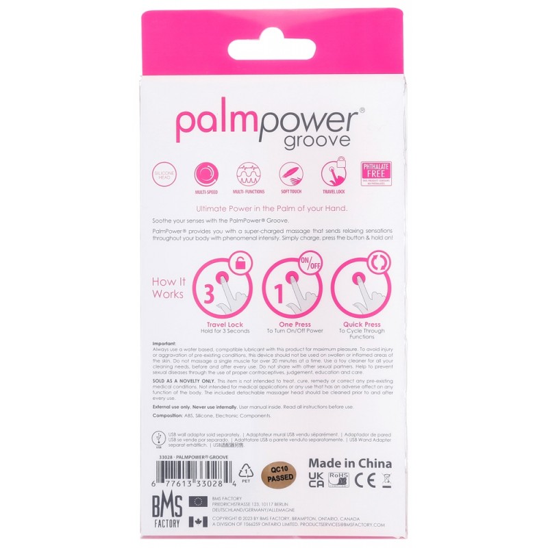 PalmPower groove - akkus masszírozó vibrátor (pink) 93088 termék bemutató kép