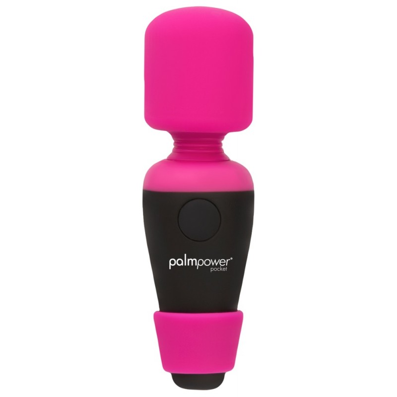 PalmPower Pocket Wand - mini masszírozó vibrátor (pink-fekete) 93824 termék bemutató kép