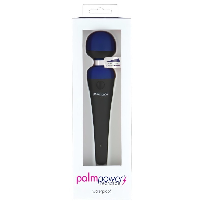 PalmPower recharge - akkus wand masszírozó vibrátor (kék) 164697 termék bemutató kép