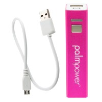 PalmPower Wand - USB-s masszírozó vibrátor powerbankkal (pink-szürke) 80796 termék bemutató kép