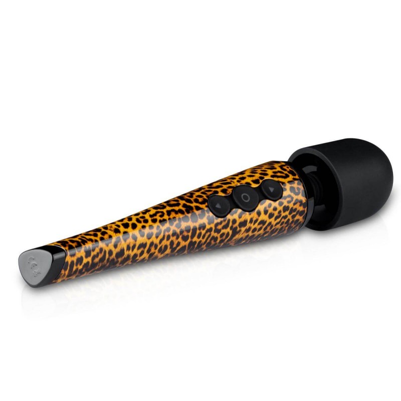 Panthra Shaka Wand - akkus, masszírozó vibrátor (leopárd-fekete) 41450 termék bemutató kép