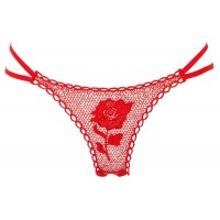 Panty Rose - rózsaszálba rejtett tanga - piros (S-L) 71782 termék bemutató kép