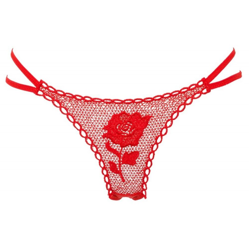 Panty Rose - rózsaszálba rejtett tanga - piros (S-L) 71782 termék bemutató kép