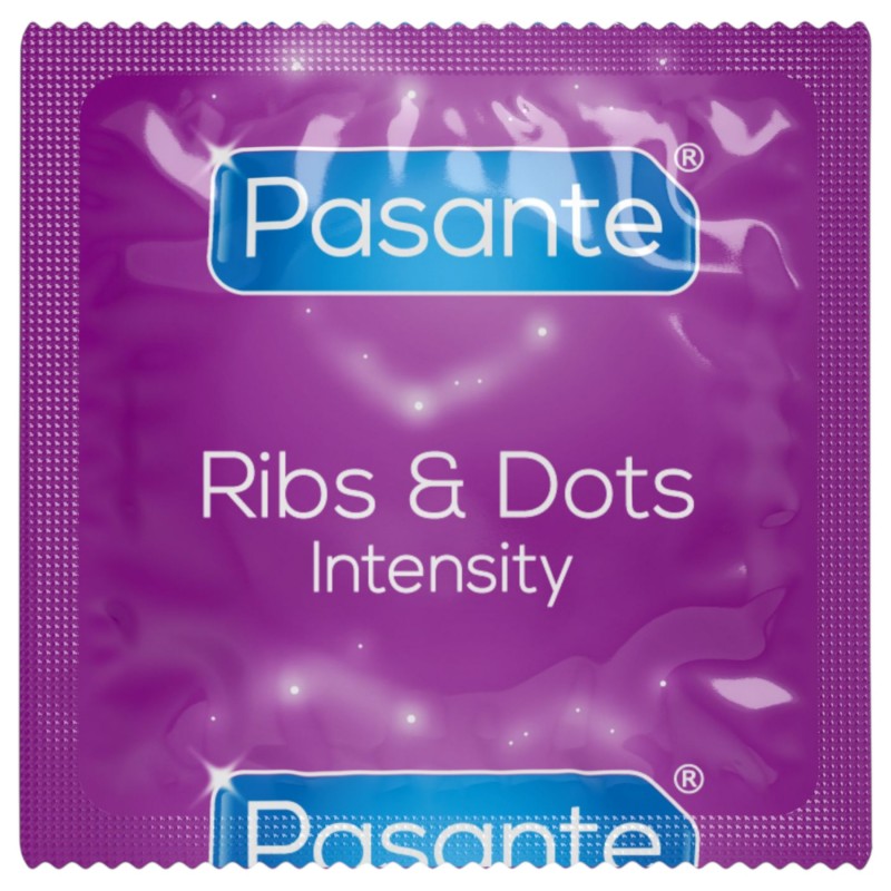 Pasante - bordázott, pontozott óvszer (12db) 121092 termék bemutató kép