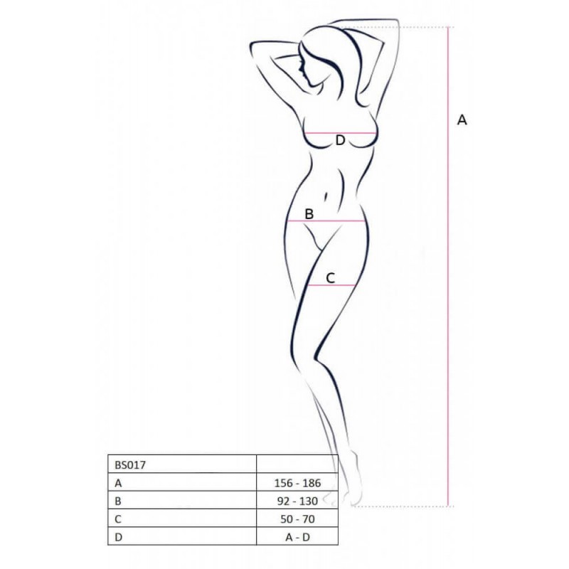 Passion BS017 - rózsamintás necc szett (fekete) - S-L 87797 termék bemutató kép