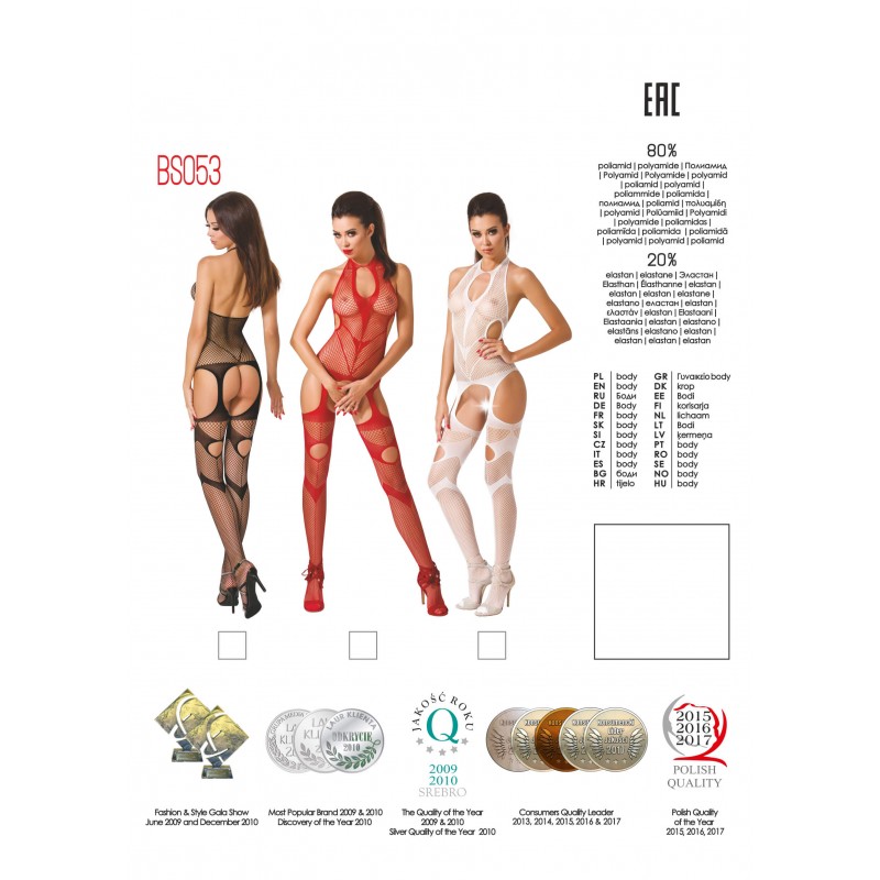 Passion BS053 - nyakpántos necc szett (fehér) - S-L 58779 termék bemutató kép