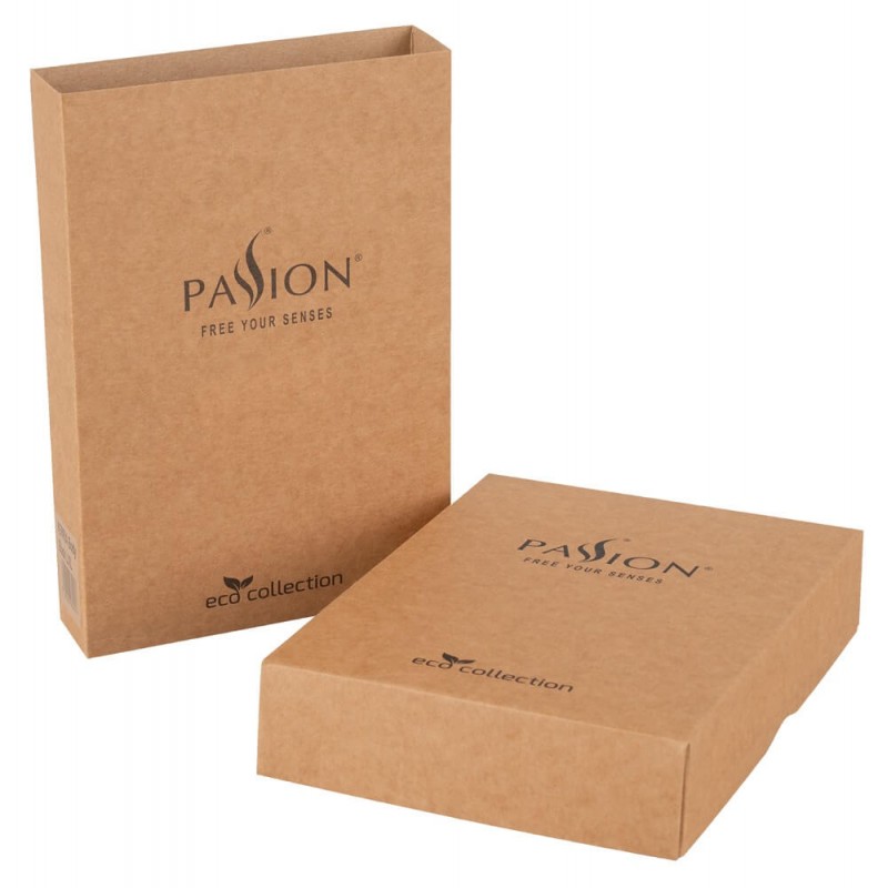 Passion Eco Zinnia - mélyen dekoltált, csipkés body (fekete) 62680 termék bemutató kép