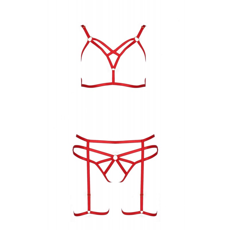 Passion Magali - dísz testhám szett - 3 részes (piros) 77389 termék bemutató kép