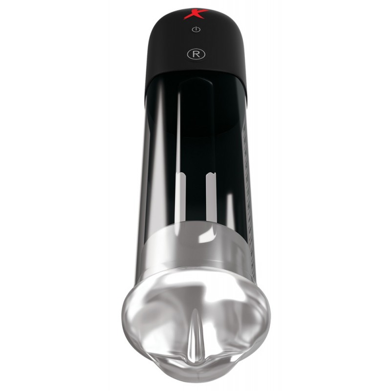 PDX Blowjob - automata péniszpumpa ajkakkal (fekete) 78636 termék bemutató kép