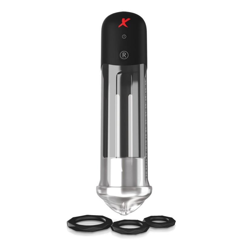 PDX Blowjob - automata péniszpumpa ajkakkal (áttetsző) 78638 termék bemutató kép
