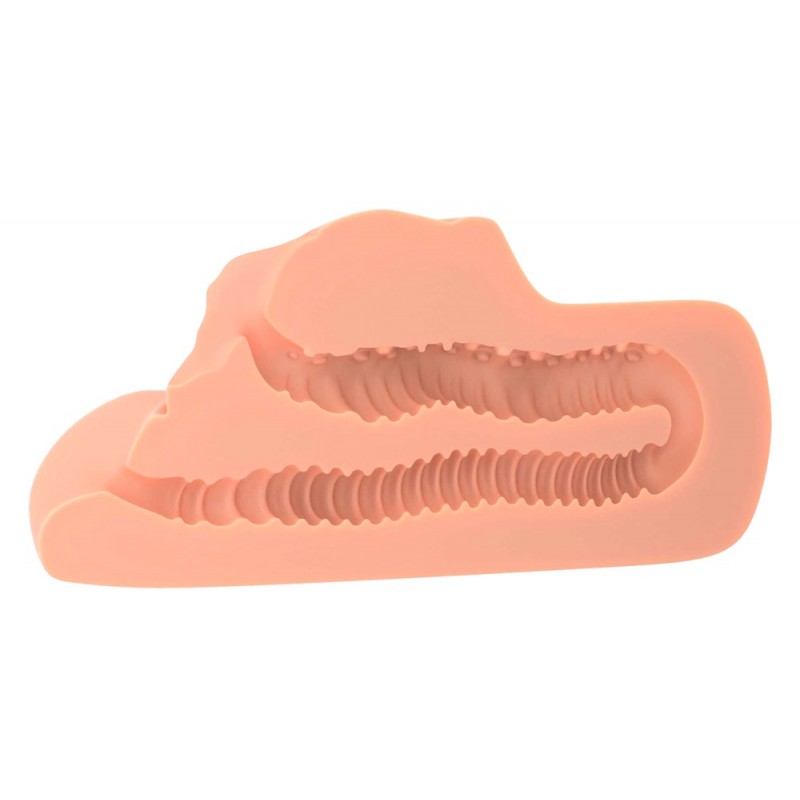 PDX Double Stroker - 2in1 élethű maszturbátor (natúr) 59114 termék bemutató kép