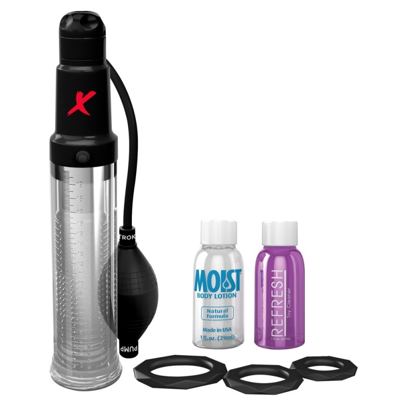 PDX Elite - 2in1 - péniszpumpa és maszturbátor egyben (átlátszó) 42414 termék bemutató kép