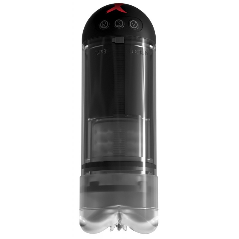 PDX Elite Extender Pro - akkus szívó-rezgő műpunci (fekete) 33401 termék bemutató kép