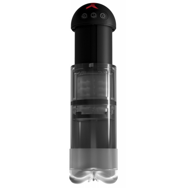 PDX Elite Extender Pro - akkus szívó-rezgő műpunci (fekete) 33402 termék bemutató kép