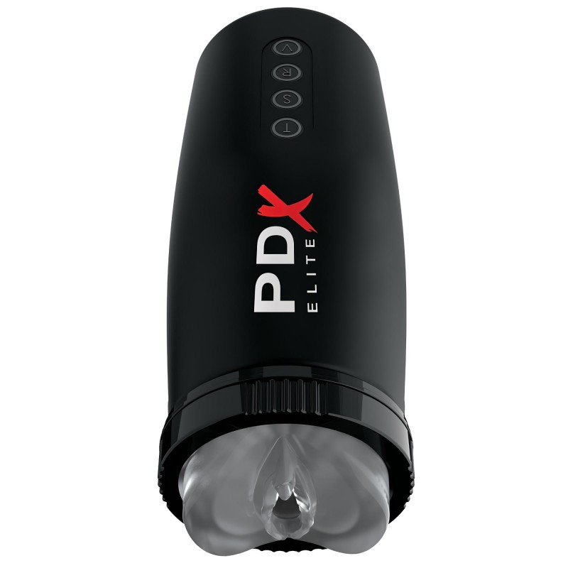 PDX Elite Moto Bator 2 - szívó, fel-le mozgó műpunci (fekete) 98434 termék bemutató kép