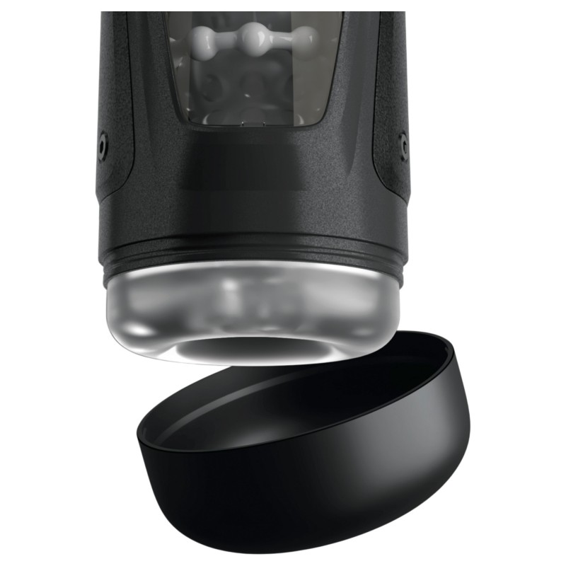 PDX Elite Moto-Bator Pro - gyöngyös, melegítős lökő maszturbátor (fekete) 127366 termék bemutató kép