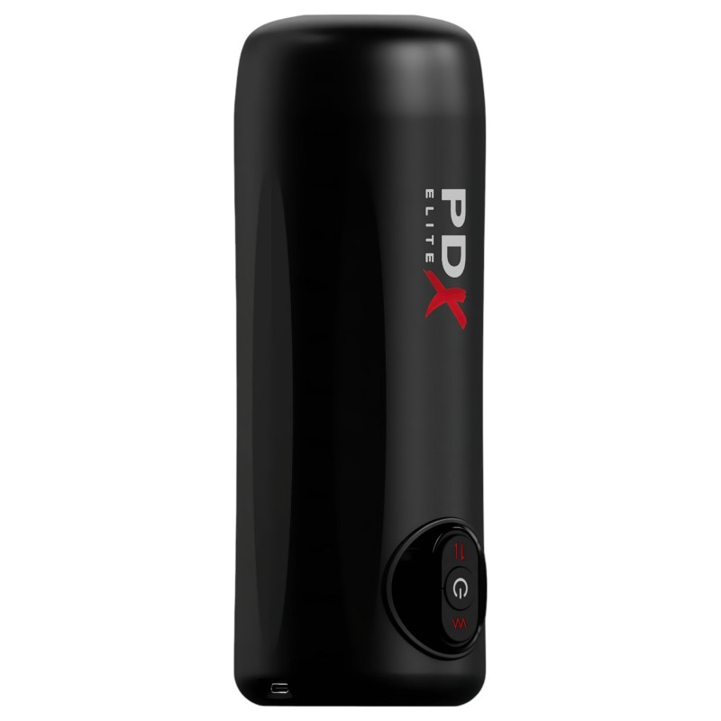 PDX Elite Moto Milker - akkus lökő-vibrációs maszturbátor (fekete) 163380 termék bemutató kép