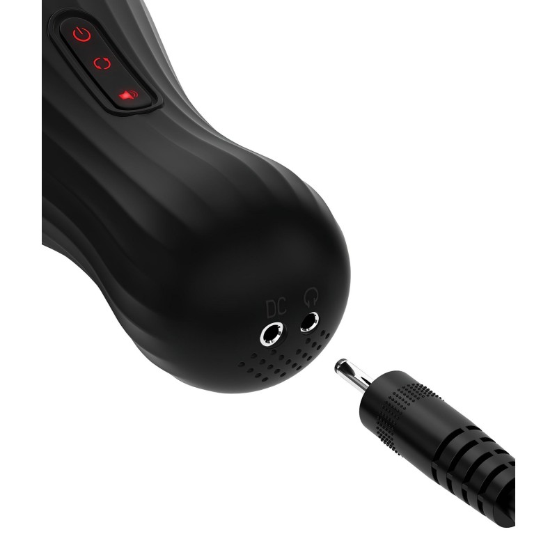 PDX Elite Rotobator - művagina, maszturbátor férfiaknak (átlátszó-fekete) 154962 termék bemutató kép