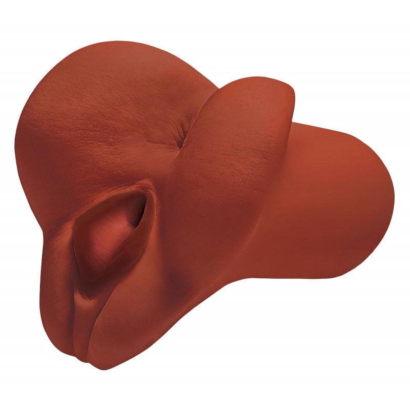 PDX Pick Your Pleasure - 2in1 élethű maszturbátor (barna) 112909 termék bemutató kép